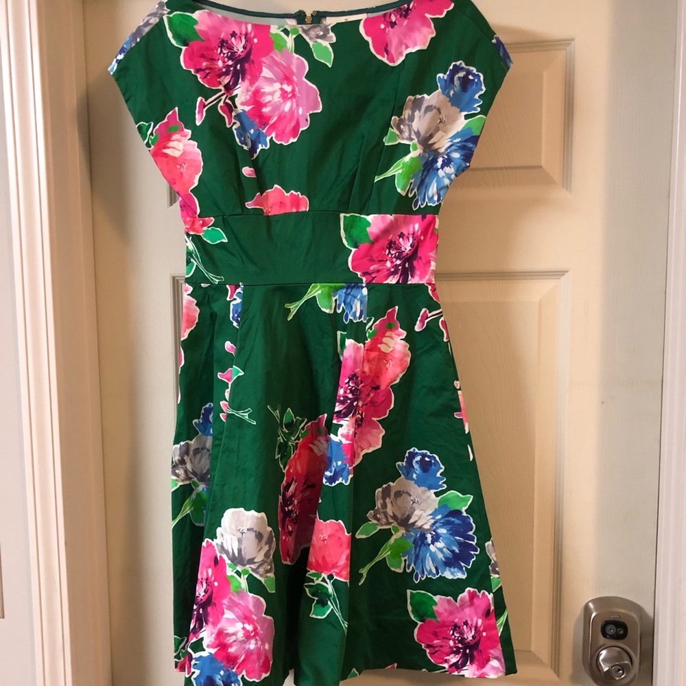 Green floral dress